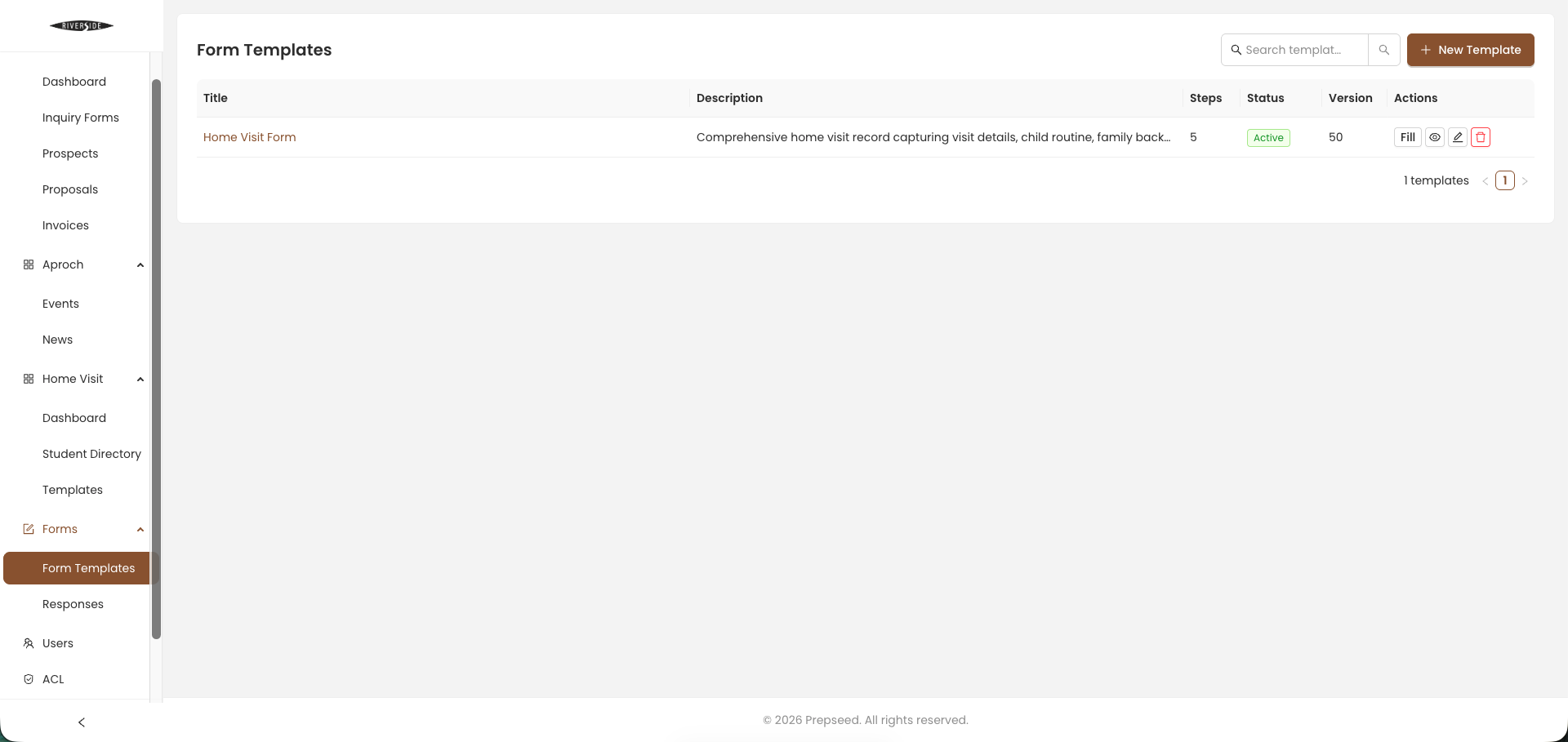 Riverside School Portal — screen 3