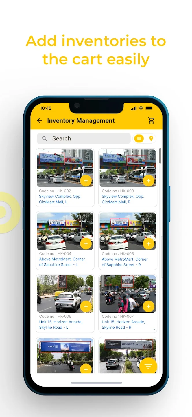 Yellow Spot CRM — screen 1