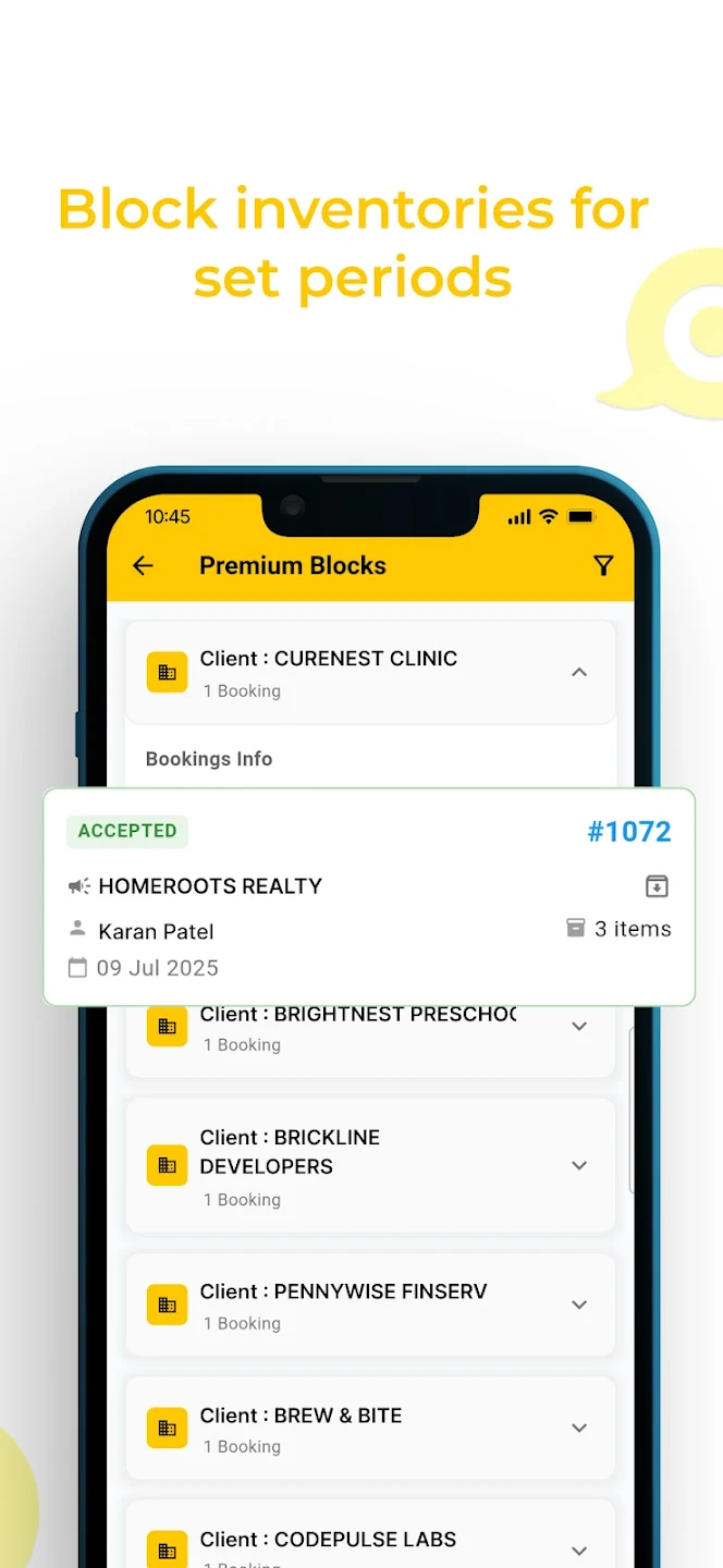 Yellow Spot CRM — screen 3